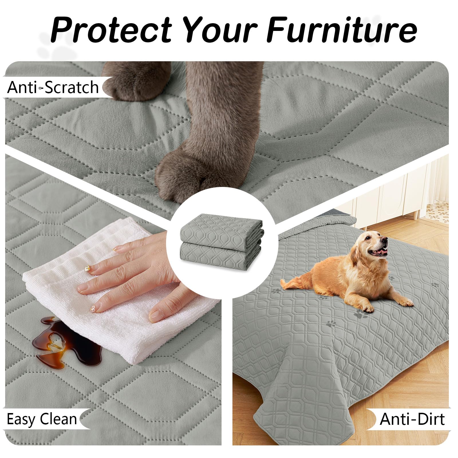 hyha dog kennel and sofa protected by the blanket in home setup