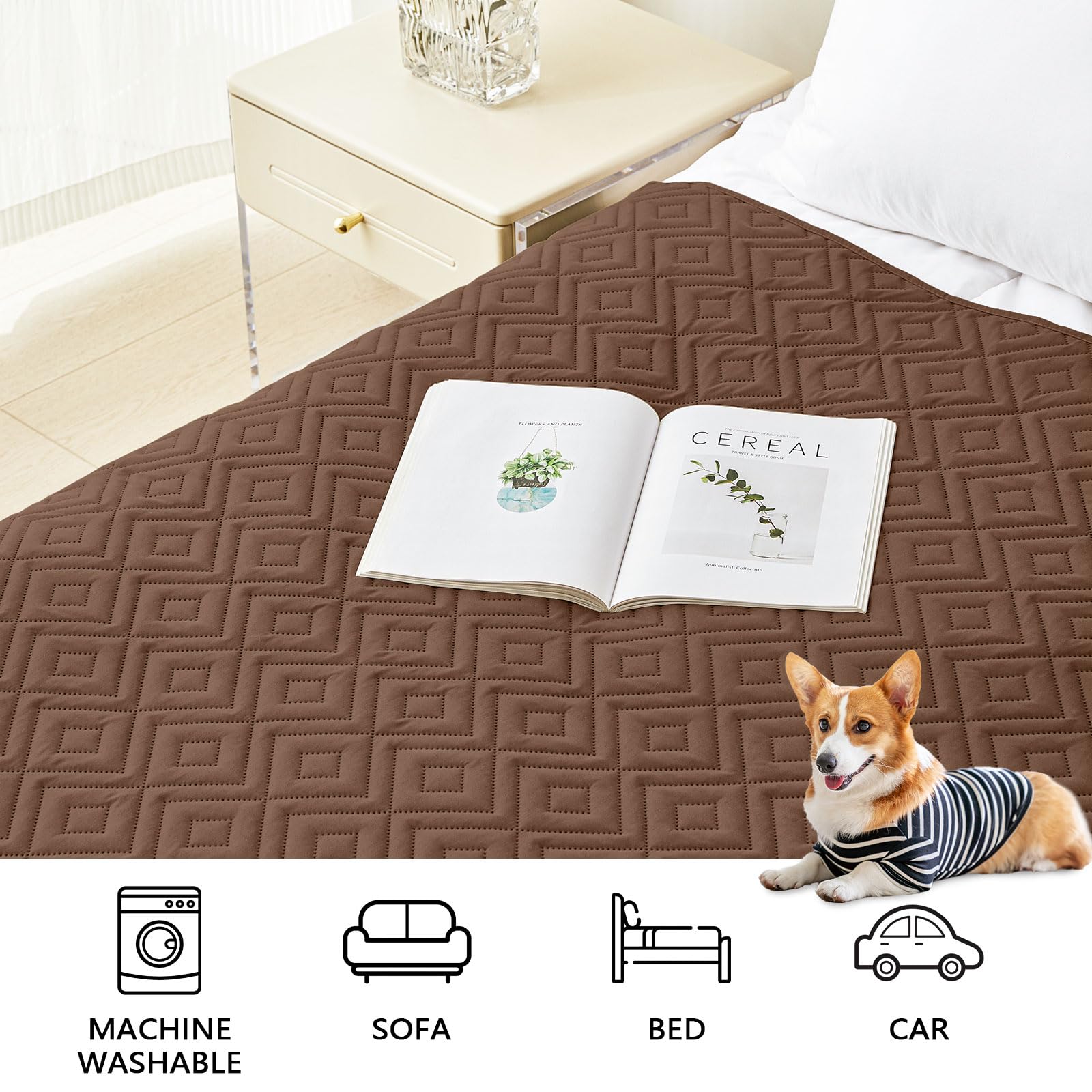 hyha furniture-protector closeup shows soft fabric and waterproof layers.
