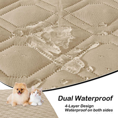 hyha waterproof dog blanket back design shows reversible two-tone styling
