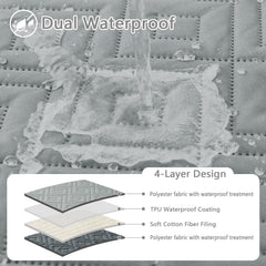Hyha waterproof dog blanket back view demonstrates durable design for lasting use.