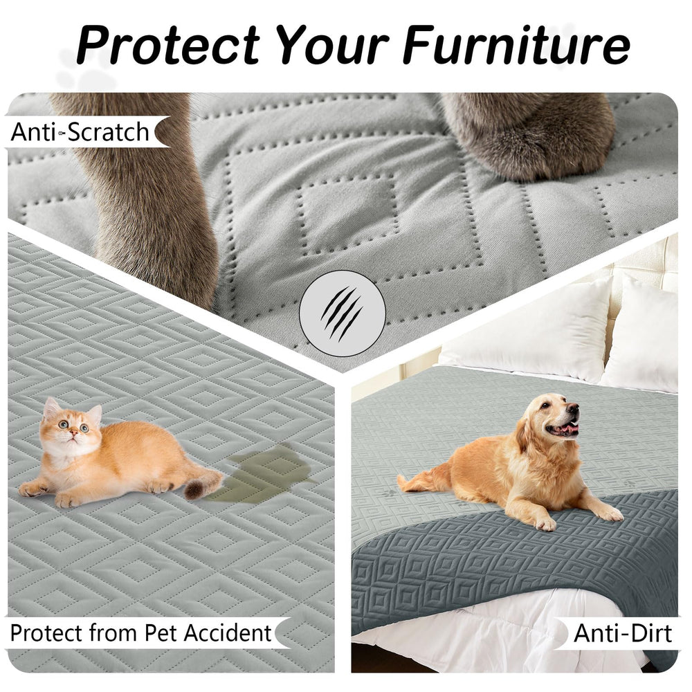 hyha waterproof dog blanket on sofa protecting against stains and pet hair