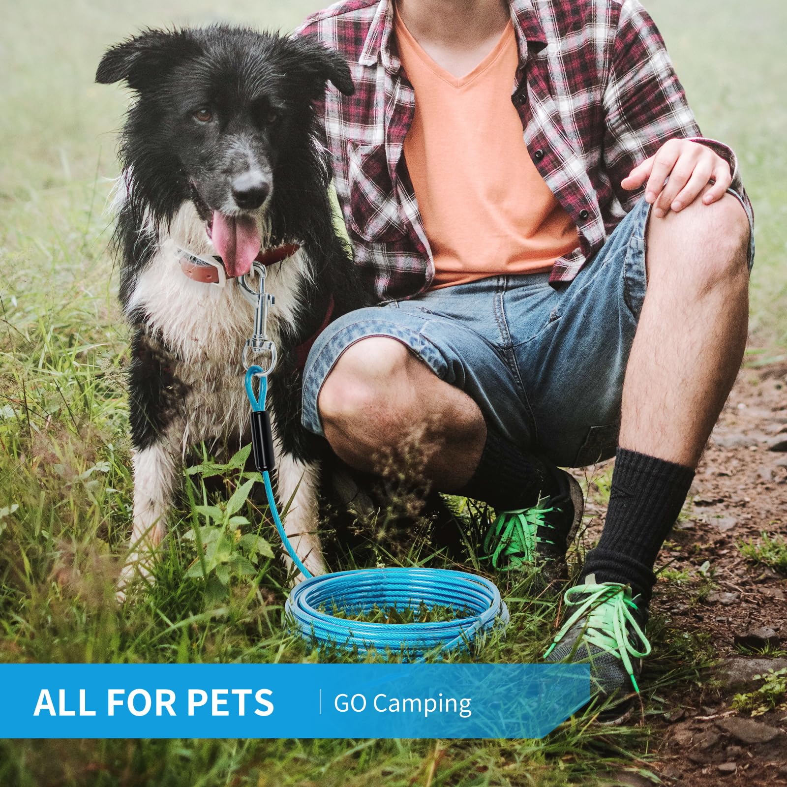 HYHJH dog tie-out up to 160lbs supports medium dogs outdoors.