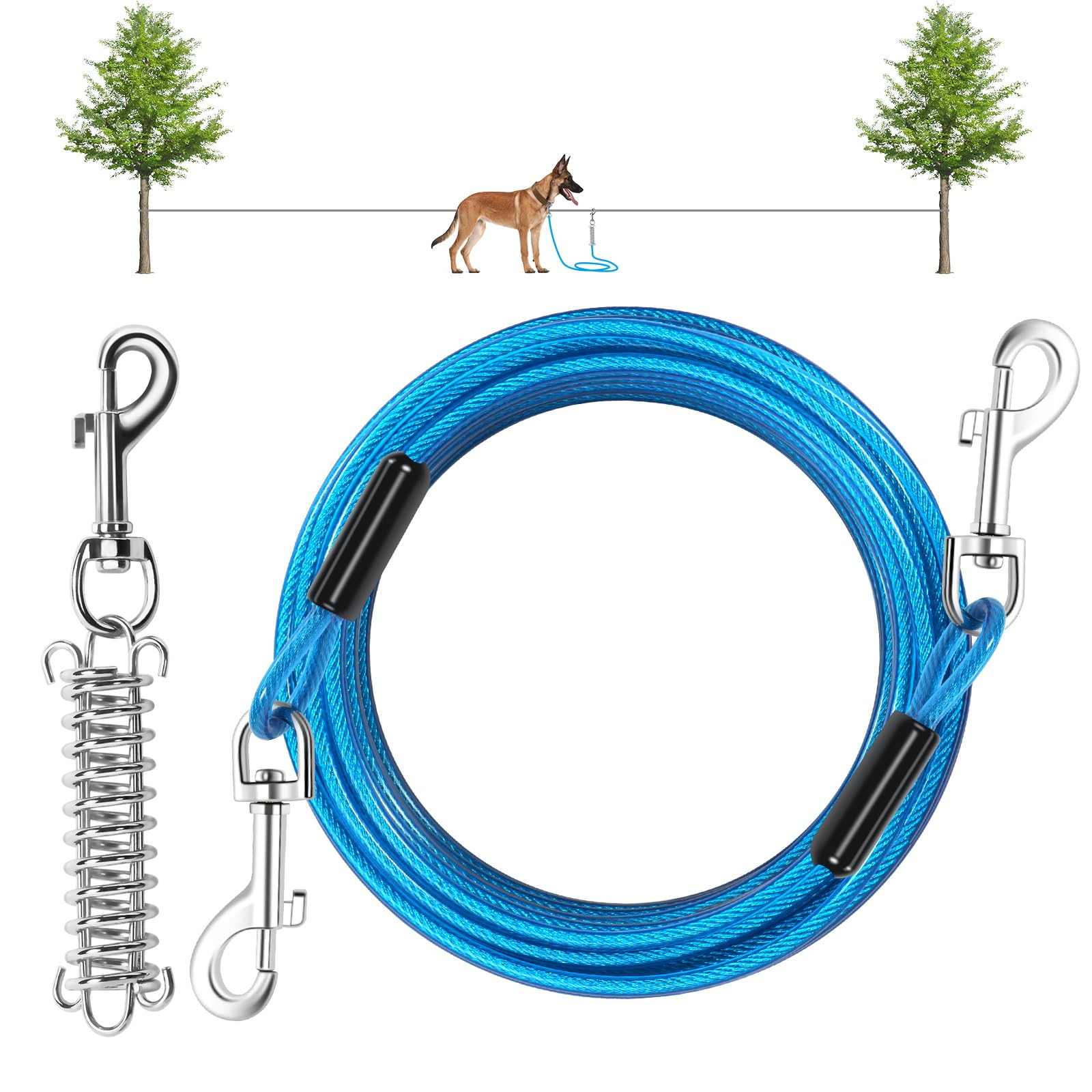HYHJH tie-out installation ready-to-use with secure stake options.
