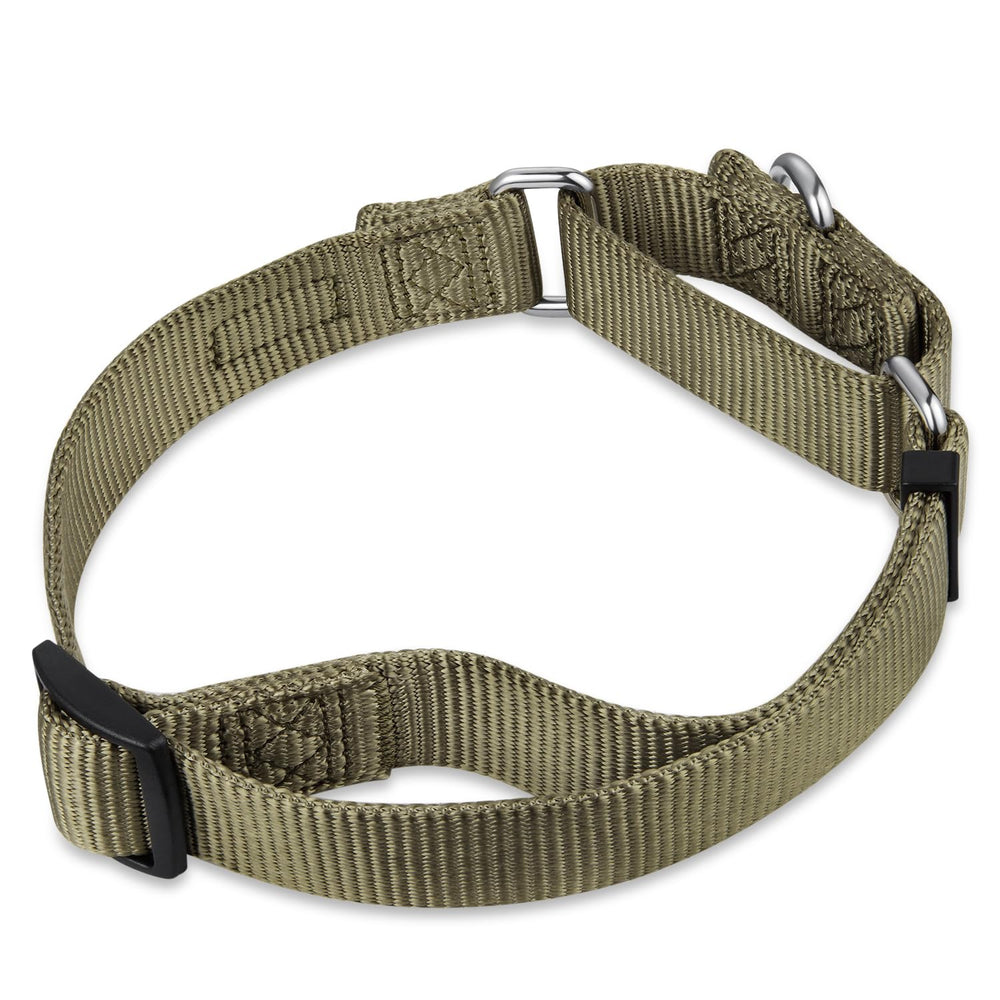 Hyhug durable nylon martingale collar withstands daily wear.