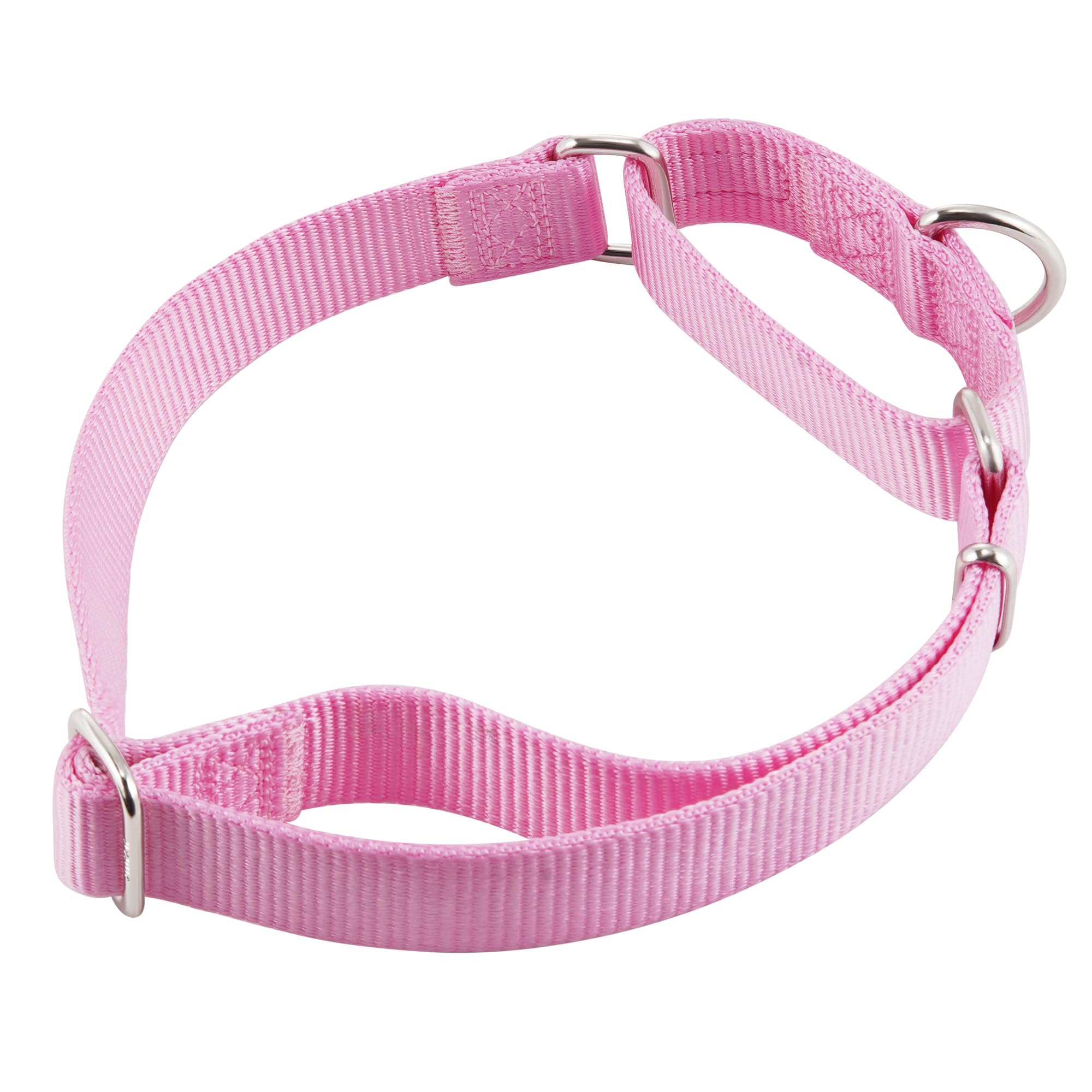 Hyhug martingale collar XL pink stitching close-up shows colorfast dye