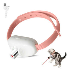 HYKCZOUS Laser Collar Cat Toy with laser beam in action for interactive play