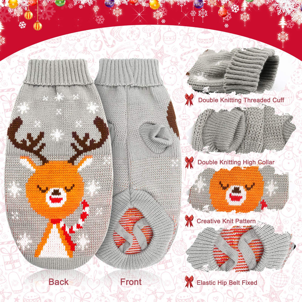 HYLYUN Cat Christmas Sweater Warm Knit Pack4 for holiday outfits