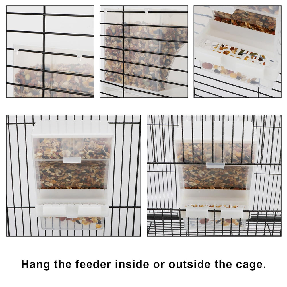 Hypeety Automatic Bird Feeder seed container holds 250g for days between fills.