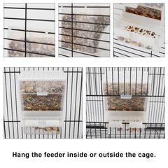 Hypeety Automatic Bird Feeder seed container holds 250g for days between fills.