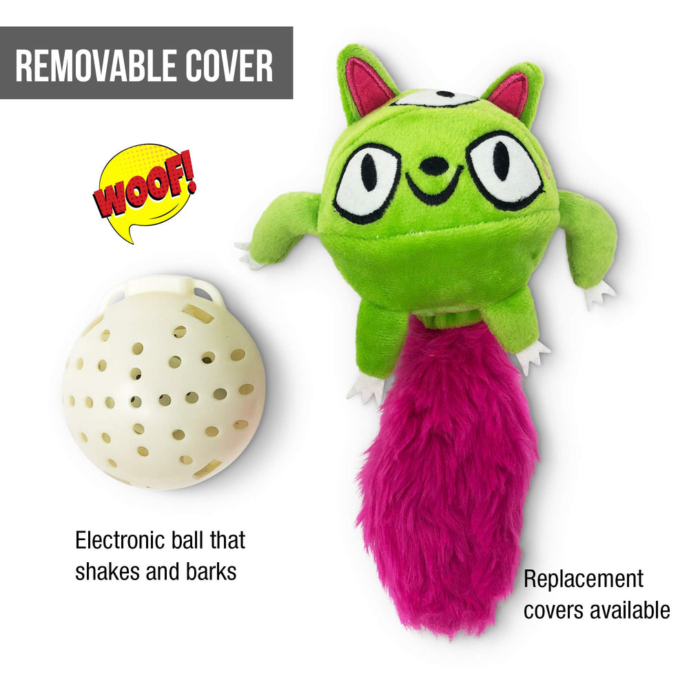 Hyper Pet Doggie Pal Monster Toy durable plush cover withstands rough play.