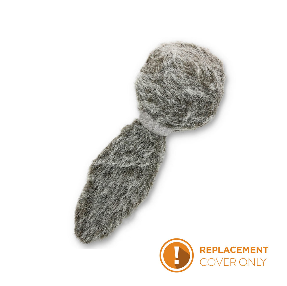 Hyper Pet Doggie Tail Grey plush cover provides inviting, soft texture for doggy exercise.