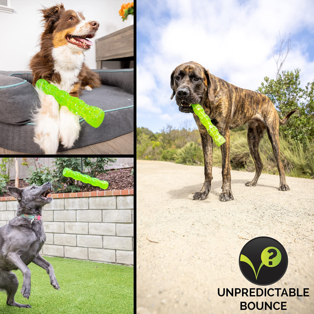 Hyper Pet Dura-Squeaks stick toy durable TPR construction for lasting fun.