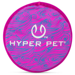 Hyper Pet Flippy Flopper 9in disc in purple swirl ready for fetch outdoors.
