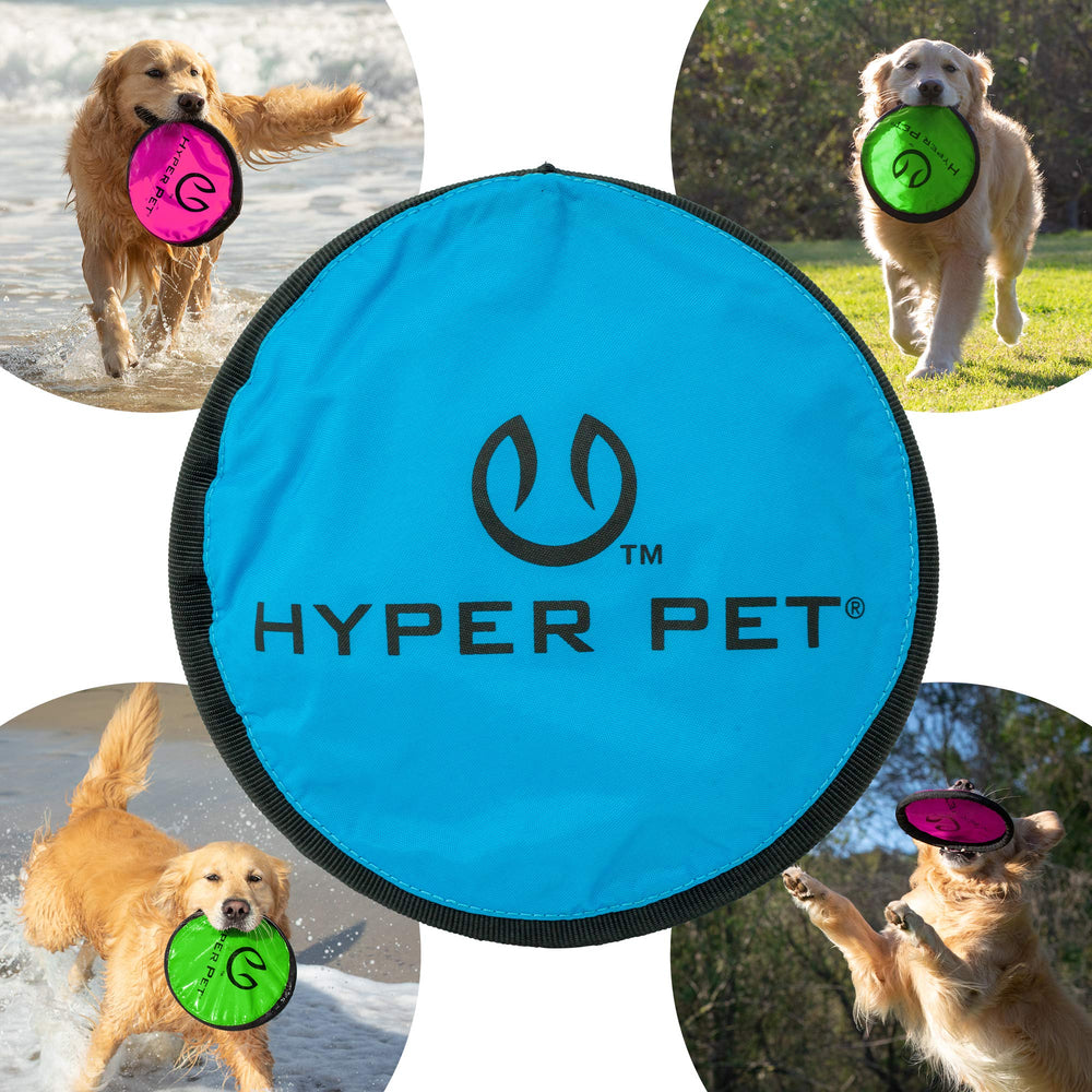Hyper Pet Flippy Flopper floats on water for buoyant pool or lake play.