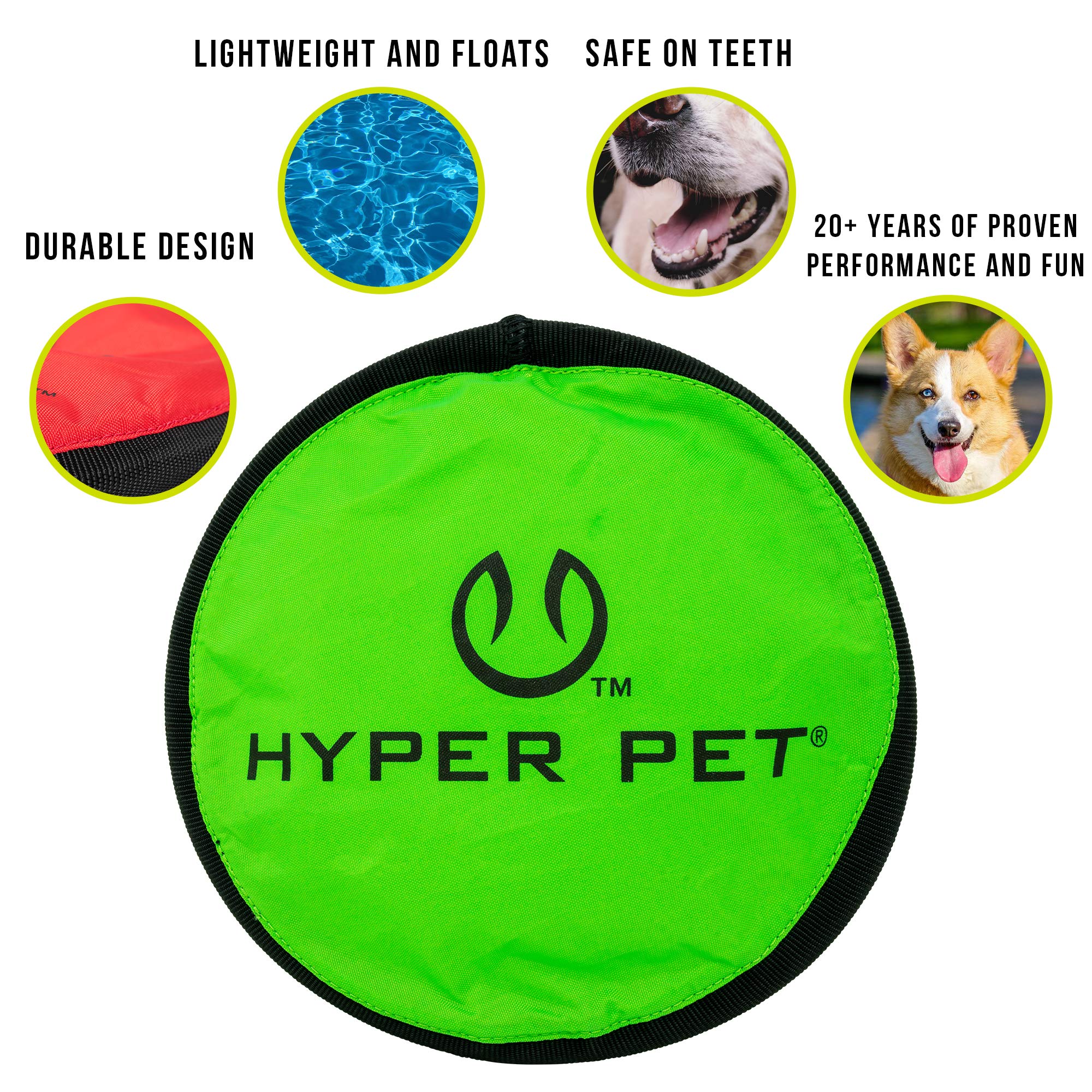 Hyper Pet Flippy Flopper for all breeds enables versatile outdoor play.
