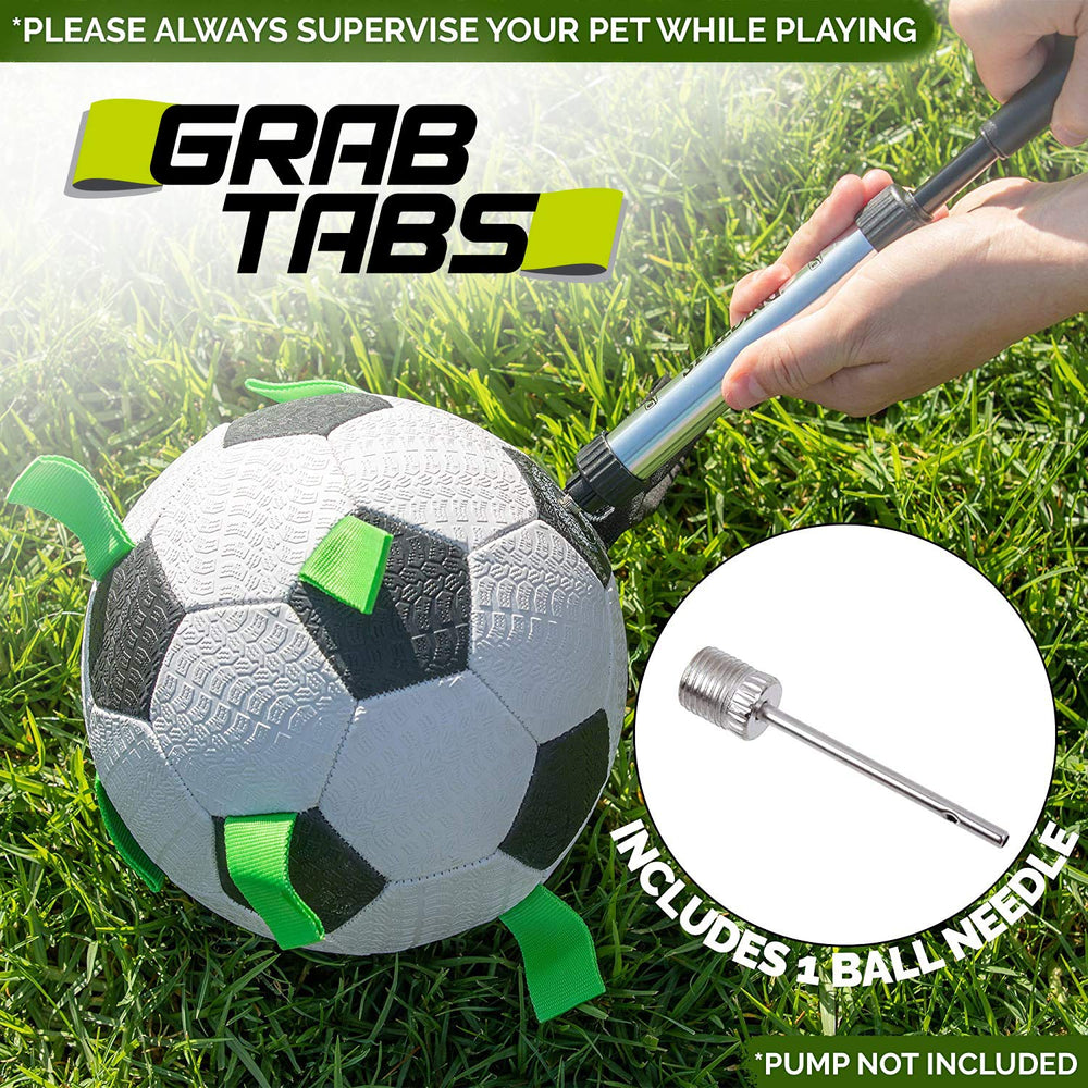Hyper Pet Grab Tabs Ball side shot highlights durable nylon tabs