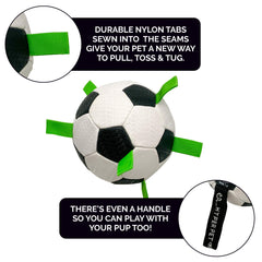Hyper Pet Grab Tabs Ball with tug handle ready for interactive tug