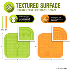 Hyper Pet IQ Treat Lick Mat design-detail highlights durable, easy-clean surface for repeated use.