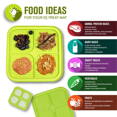 Hyper Pet IQ Treat Lick Mat dishwasher-safe image shows quick cleanup after treats.
