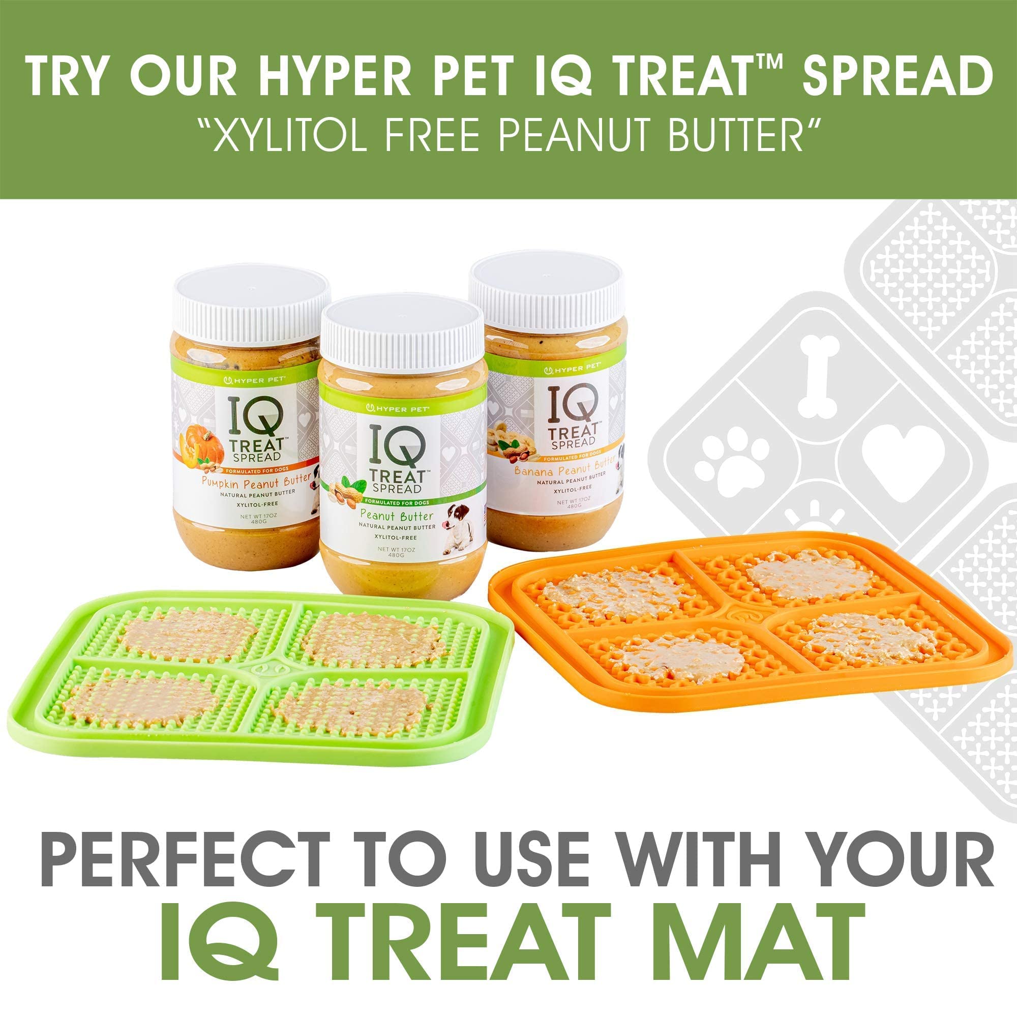 Hyper Pet IQ Treat Lick Mat health-benefits promotes dental care and slower eating habits.