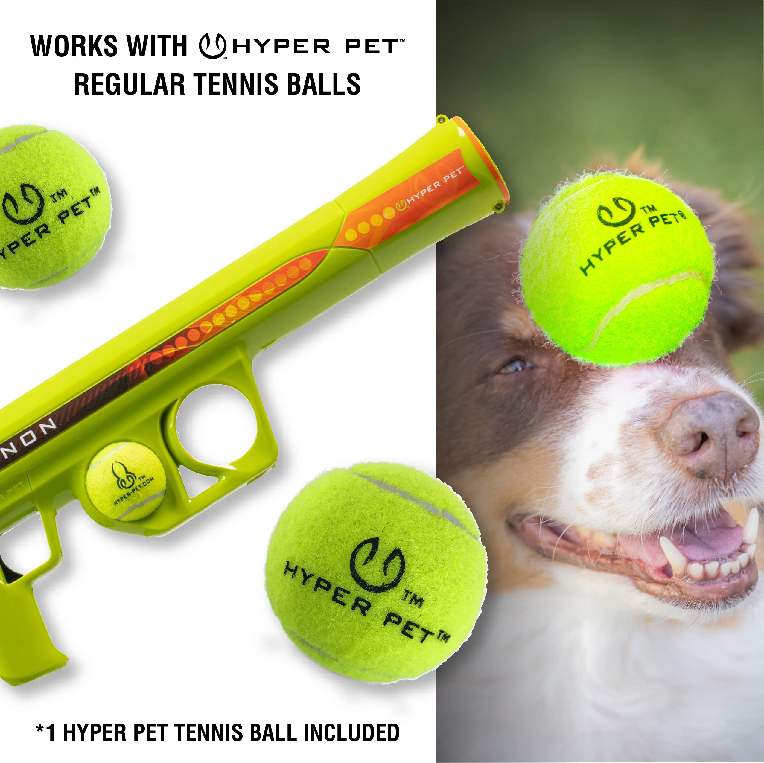 Hyper Pet K9 Kannon ball in launcher shows ready-to-launch convenience for quick fetch.