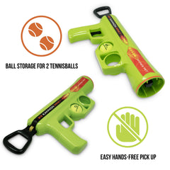 Hyper Pet Mini K9 Kannon hands-free pickup enhances easy playtime.