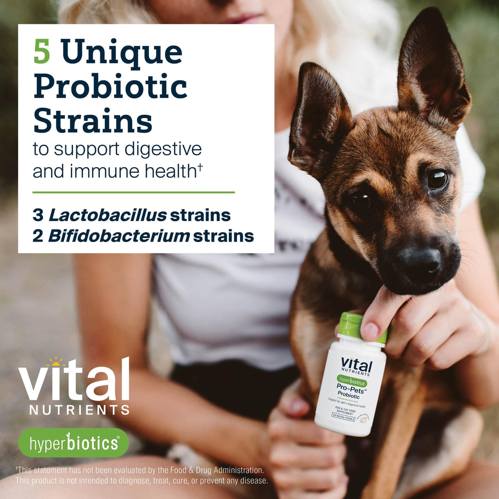 Hyperbiotics Vital Nutrients Pro Pets non-GMO and allergen-free formulation