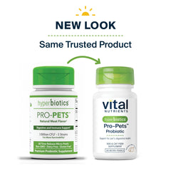 Hyperbiotics Vital Nutrients Pro Pets time-release technology graphic shows deep gut delivery