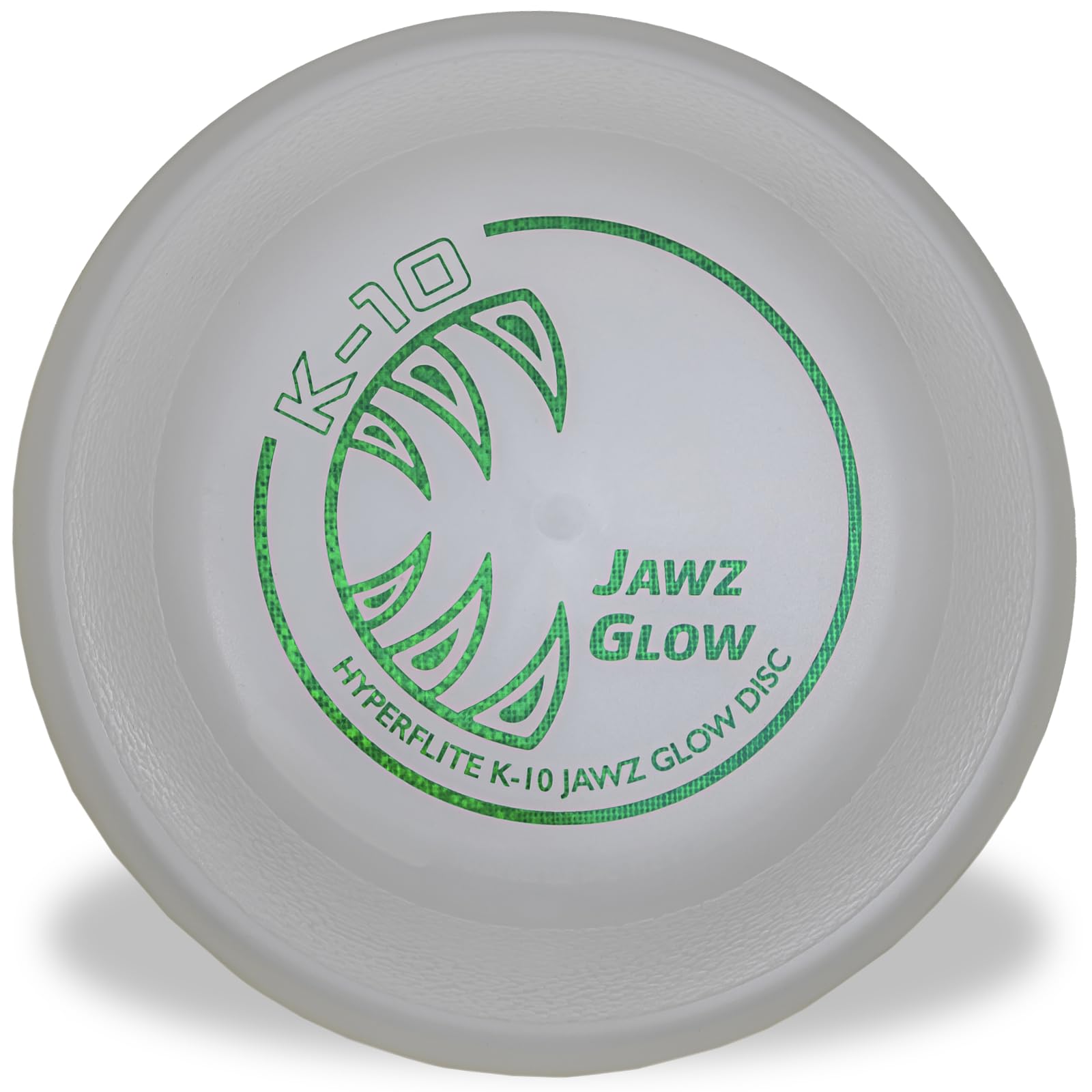 Hyperflite K-10 Jawz Glow Disc for oversized dogs in outdoor play