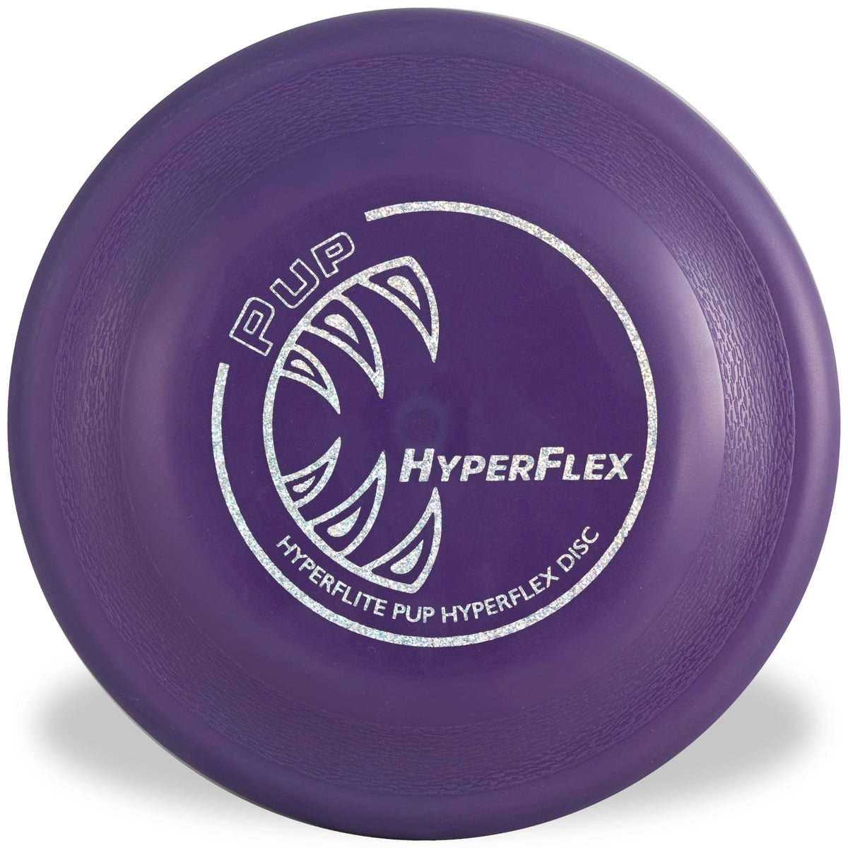 Hyperflite Pup Hyperflex Disc front view highlights dual low-profile grips for better control.