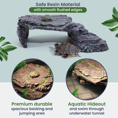 HYPESIDE large turtle tank kit basking-platform for proper heat exposure