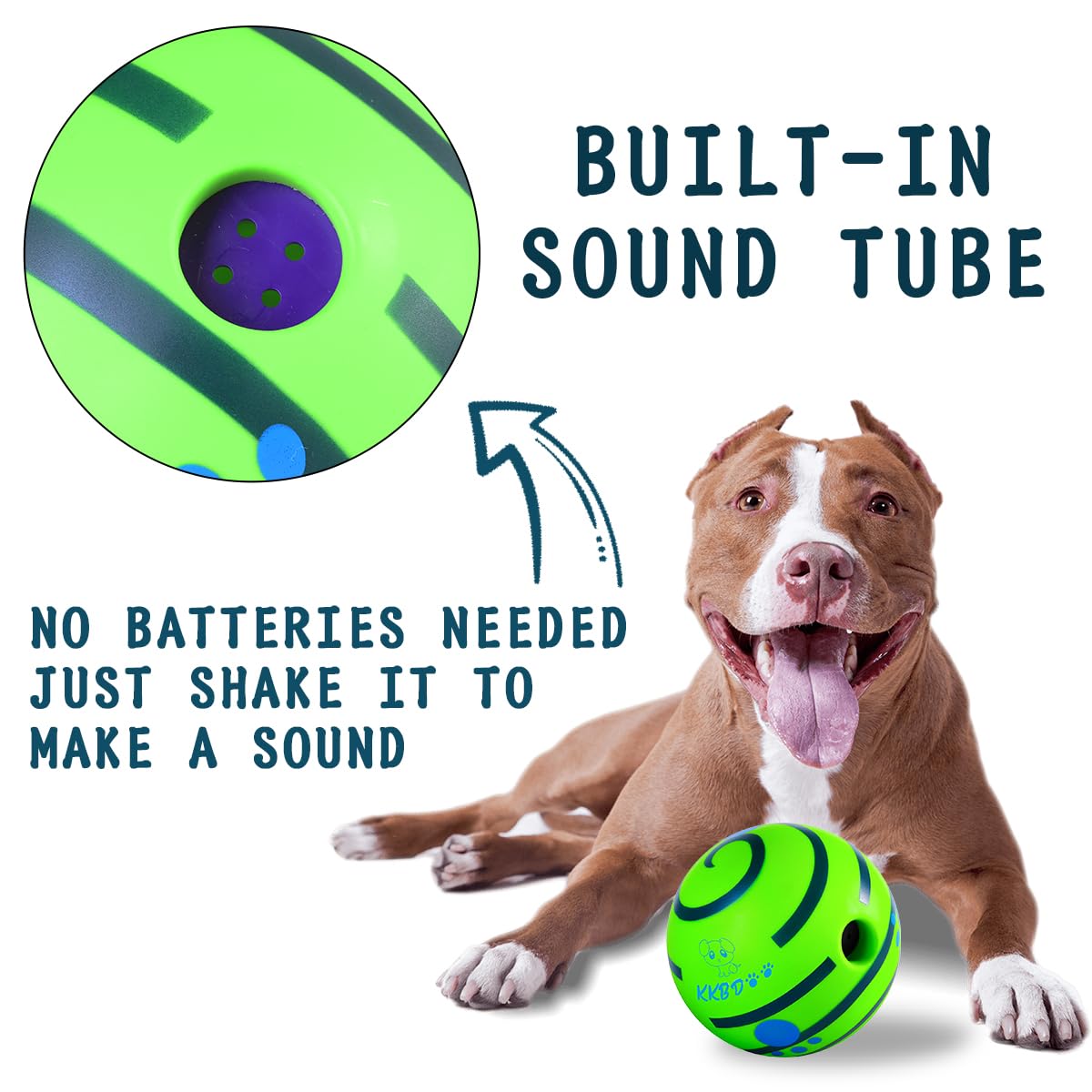 HYQ Interactive Ball in action roll—keeps dogs engaged during fetch.