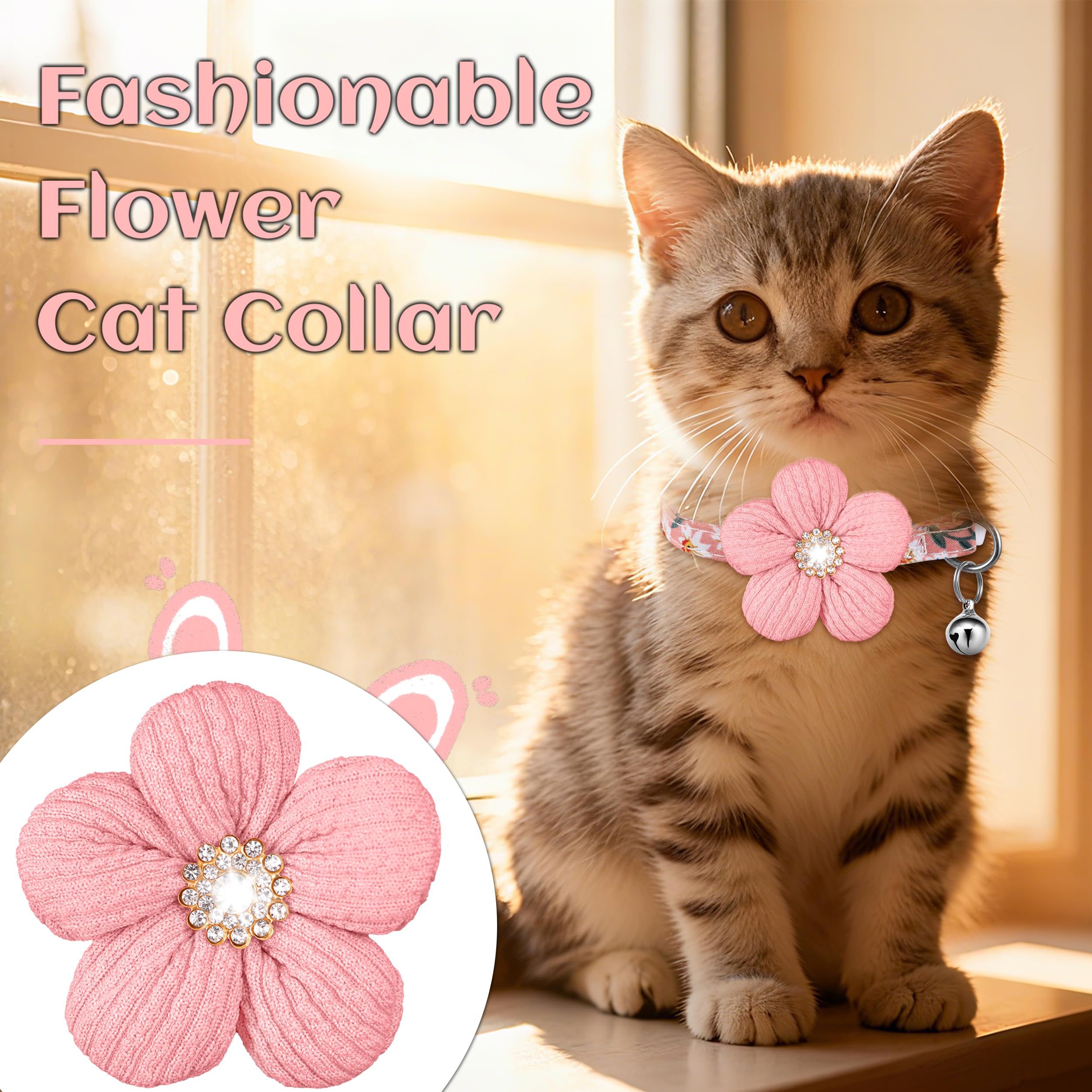 HYQHYX adjustable neck collar from 8.6 to 11 inches for cats and small dogs.