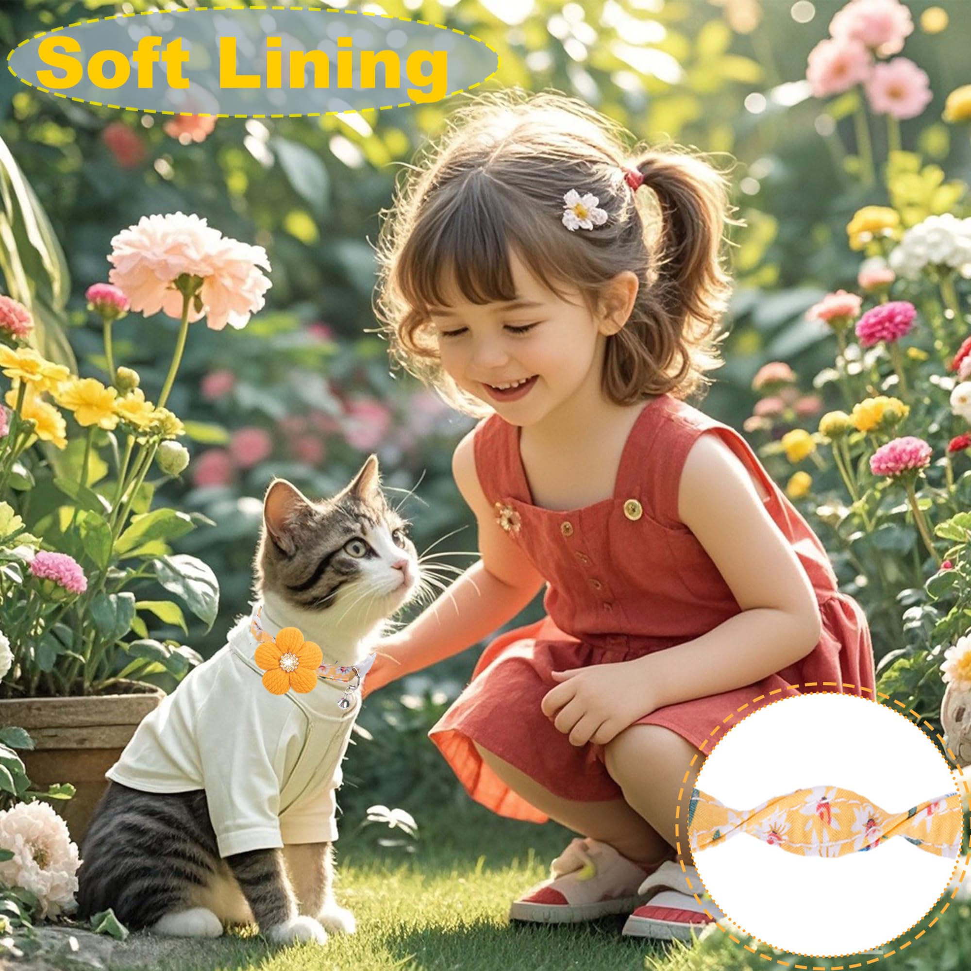 HYQHYX adjustable collar size fitting cats and small dogs securely
