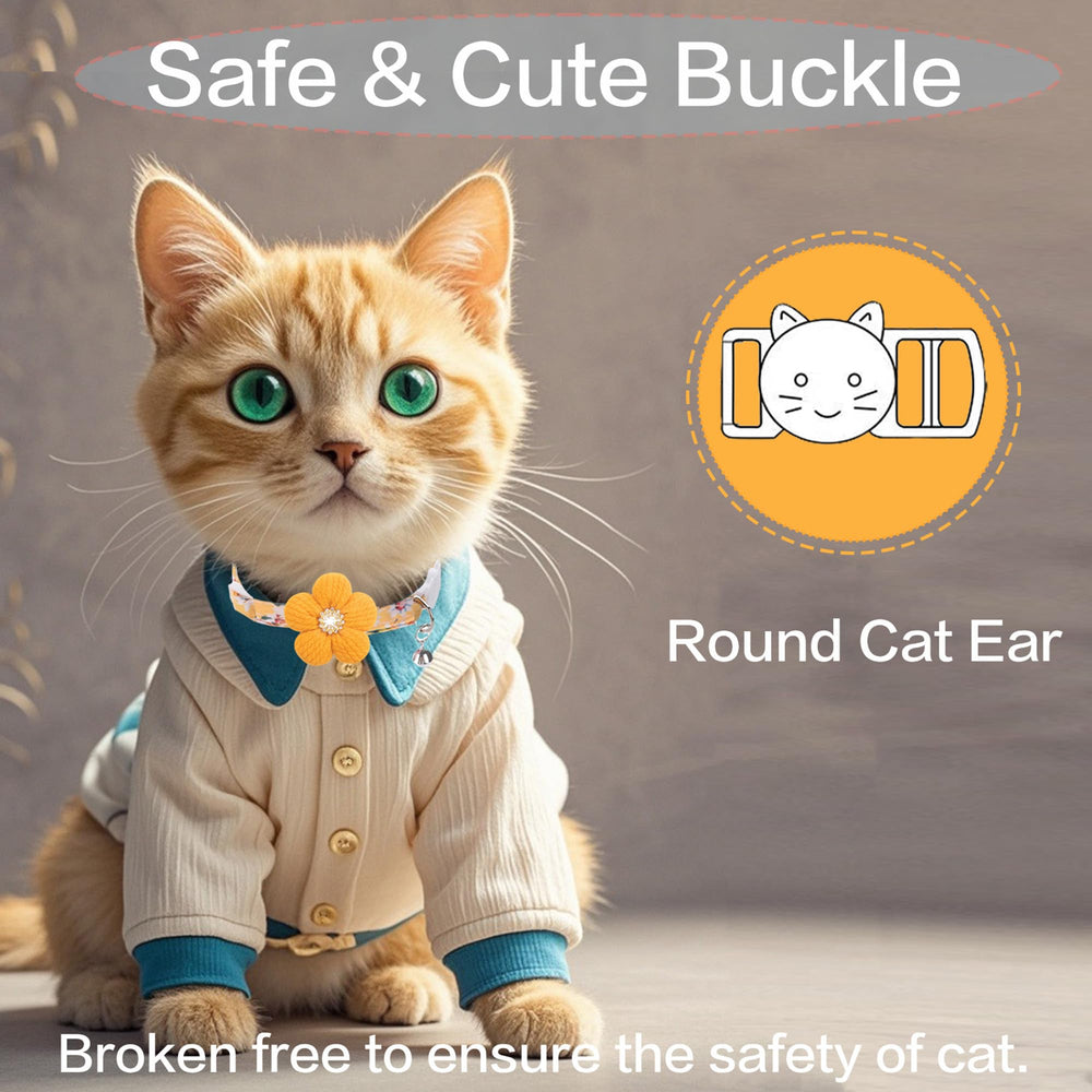 HYQHYX quick-release safety buckle on floral collar for easy removal