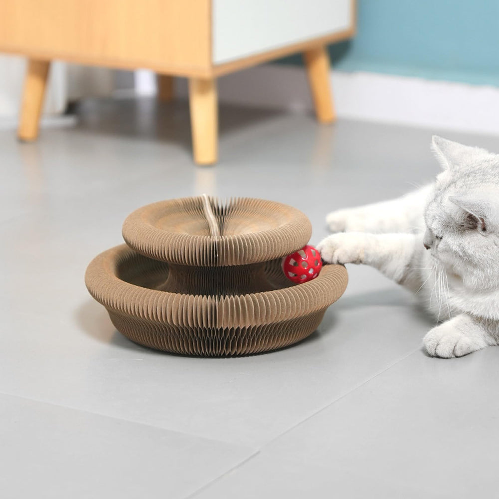 HYuMCCyhT interactive scratch pad with ball track illustrates playful engagement.