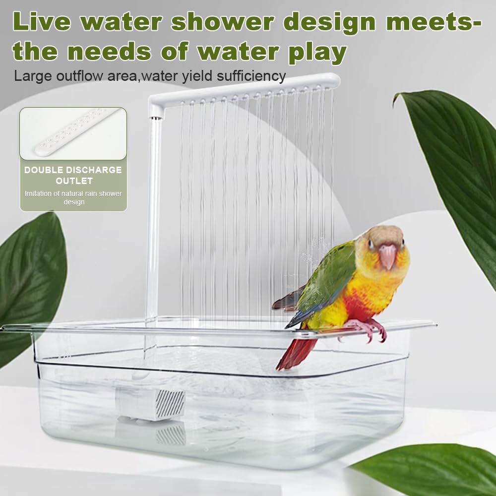 HZDZ LCPAW crystal-clear acrylic basin blends with garden decor while staying easy to clean.