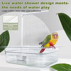 HZDZ LCPAW crystal-clear acrylic basin blends with garden decor while staying easy to clean.