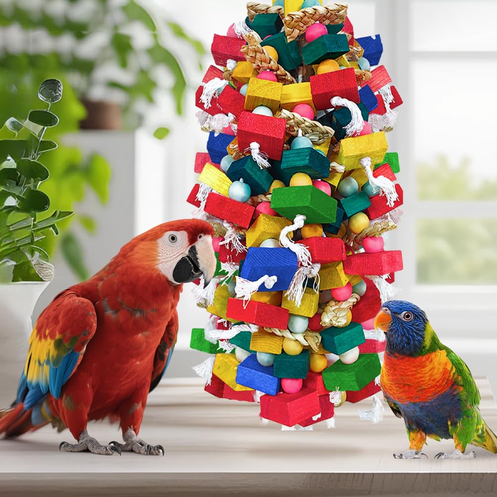 HZDZ LCPAW durable construction supports long-lasting play for large parrots.