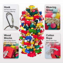 HZDZ LCPAW parrot toy with colorful high-contrast textures to spark curiosity.