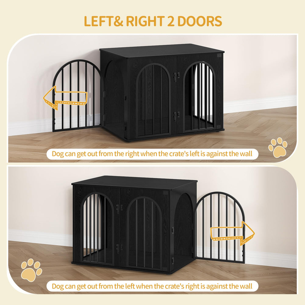 Hzuaneri 3 door dog crate access angles for easy pet entry