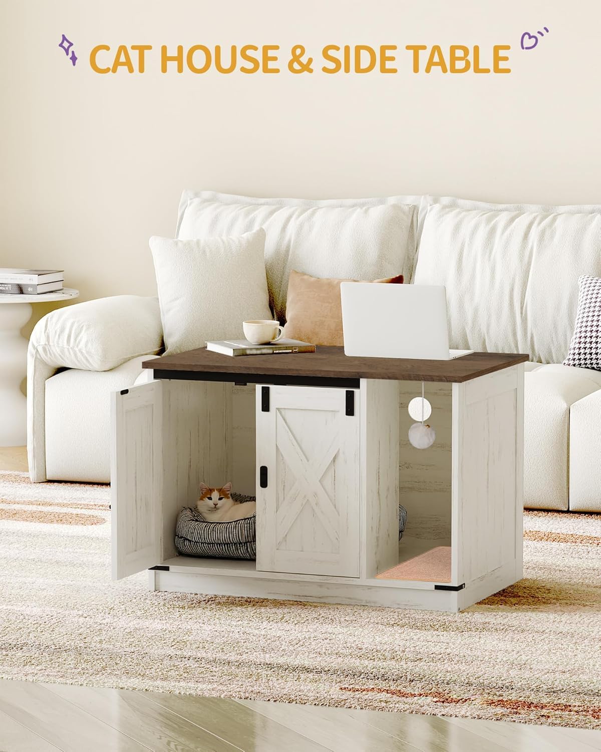 Hzuaneri interior with carpet to prevent litter scatter