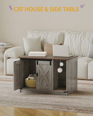 Hzuaneri cat litter box enclosure open door highlights hidden litter area