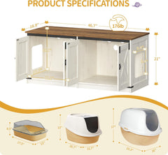 Hzuaneri interior with two separate litter spaces for privacy