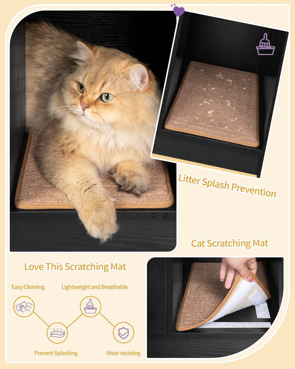 Hzuaneri cat-scratching ball with bell adds playful enrichment.