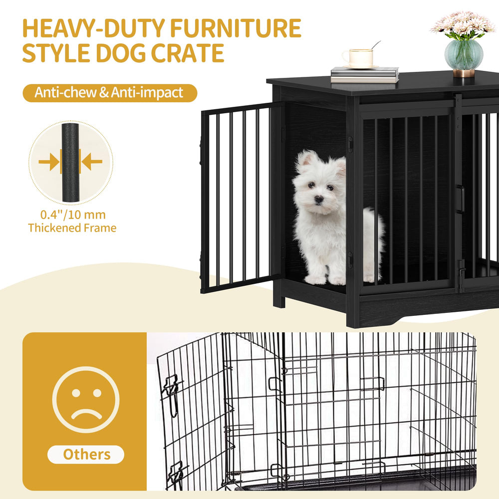 Hzuaneri sliding barn door opens for gentle pet access