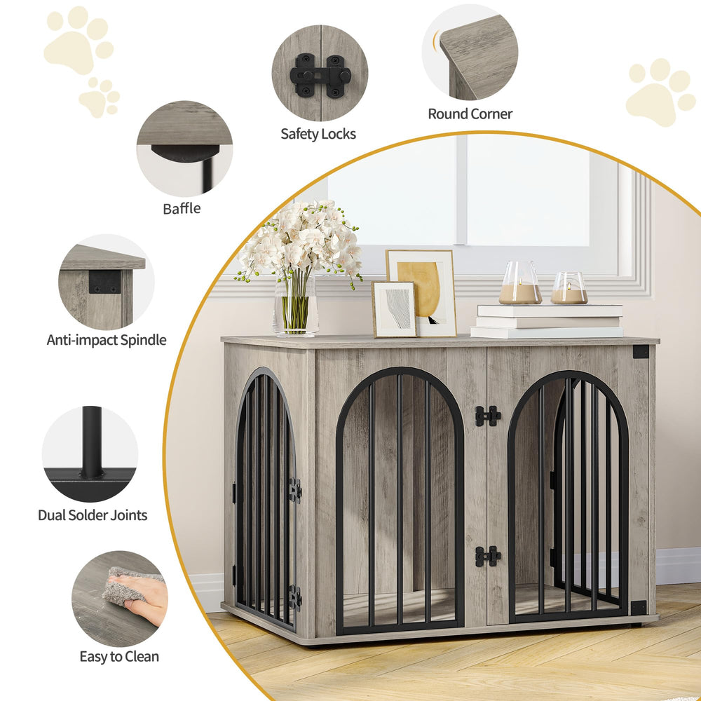 Hzuaneri dimensions 29.3 by 19.8 by 22.4 inches fit medium dogs.