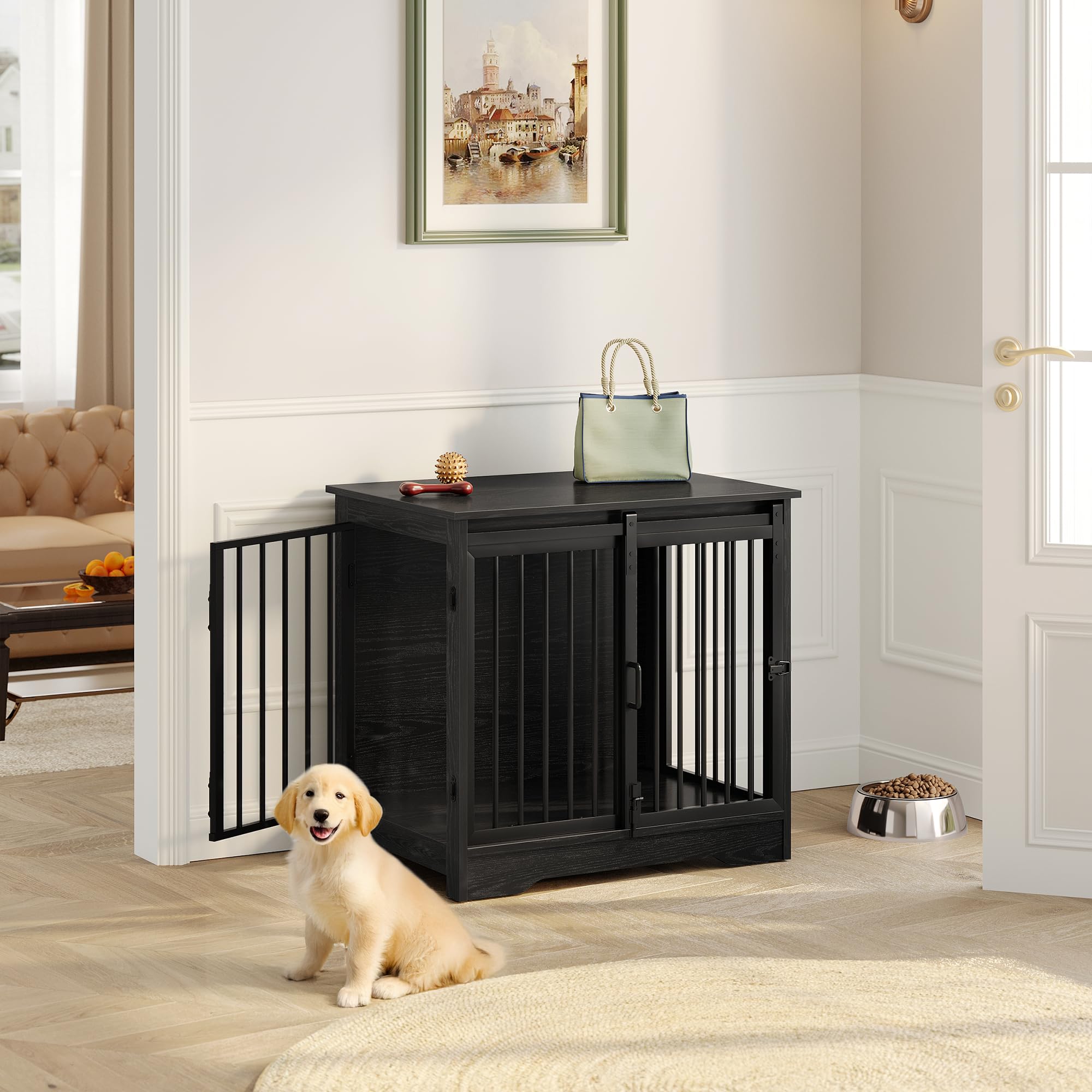 Hzuaneri crate shown in a living room setup with modern country style