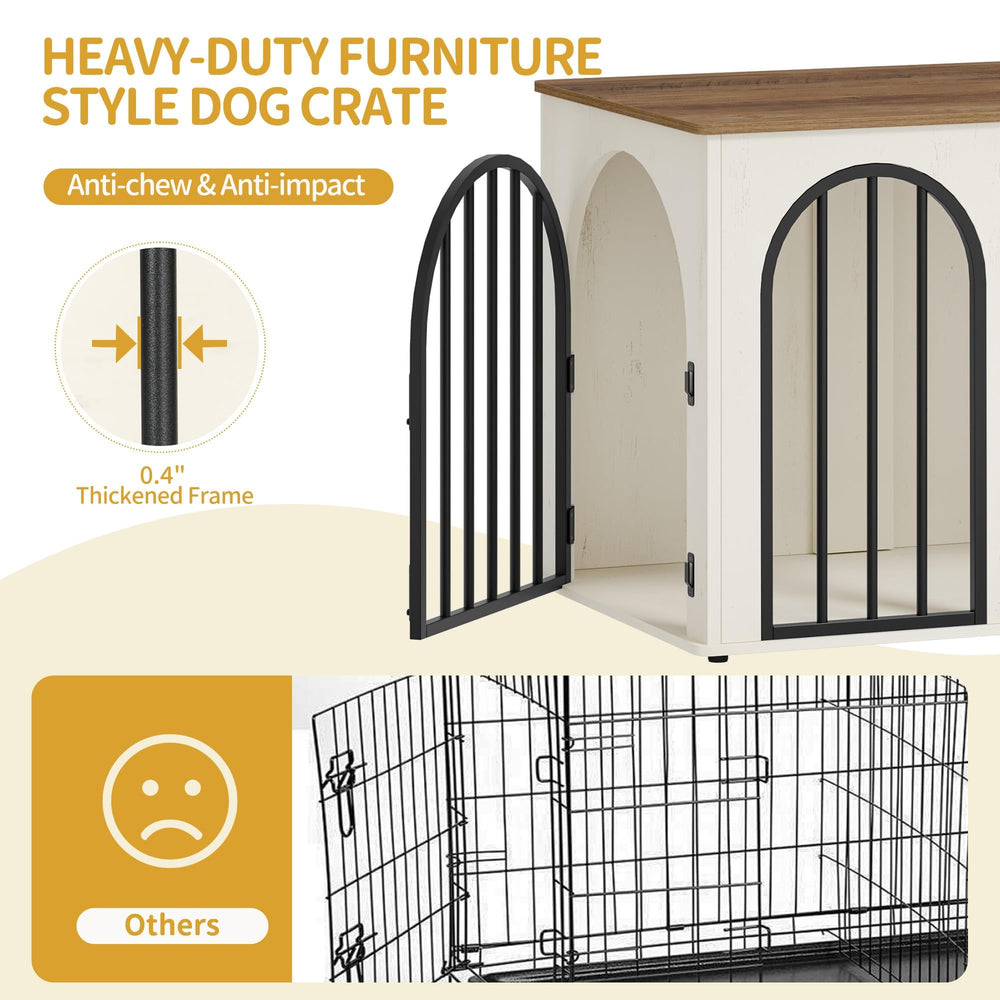 Hzuaneri engineered wood crate provides sturdy interior space.