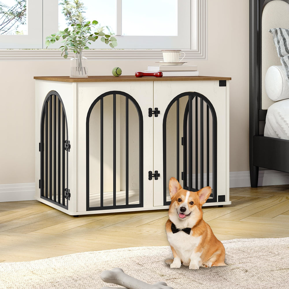 Hzuaneri heavy-duty iron frame kennel for durable daily use.